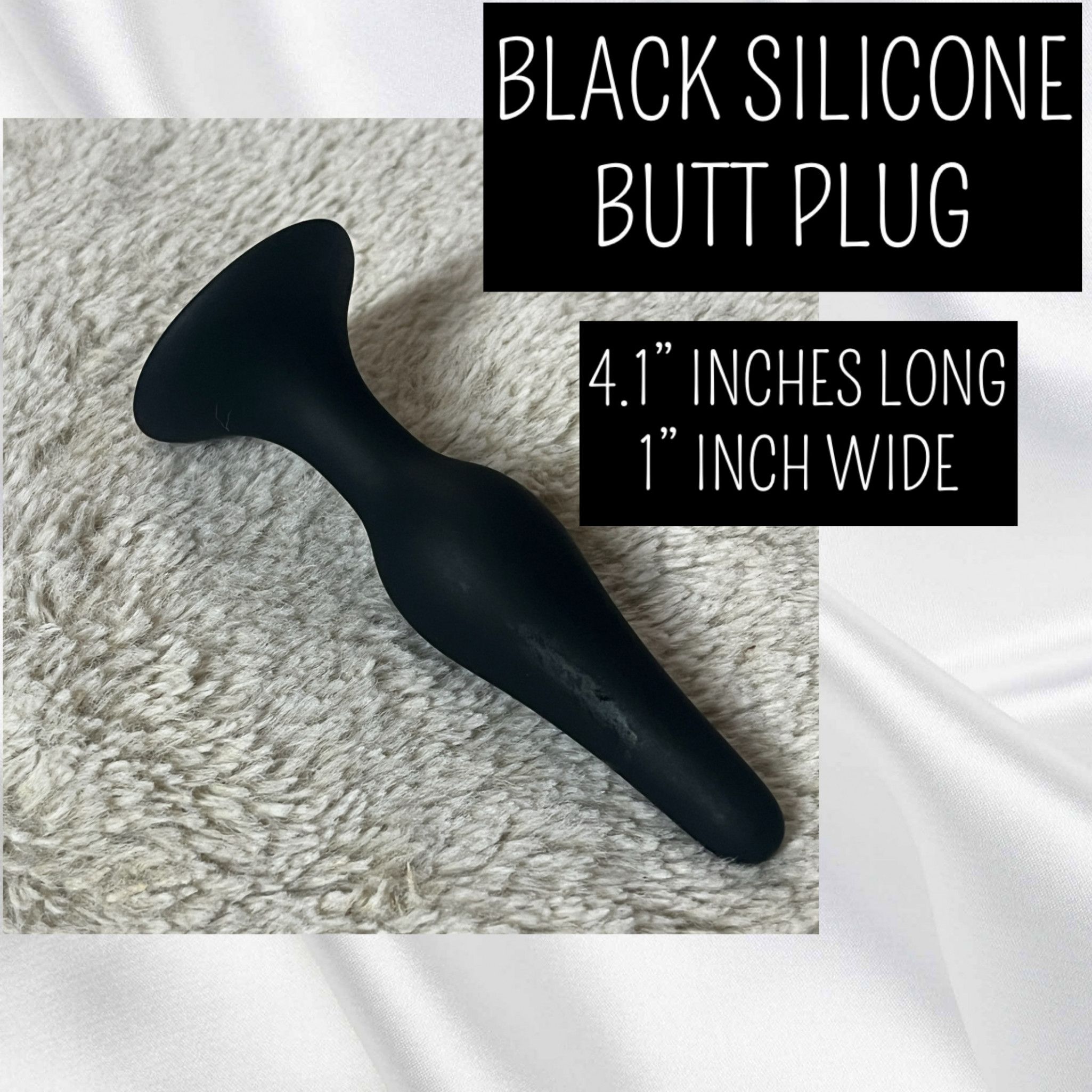 Black Silicone Buttplug