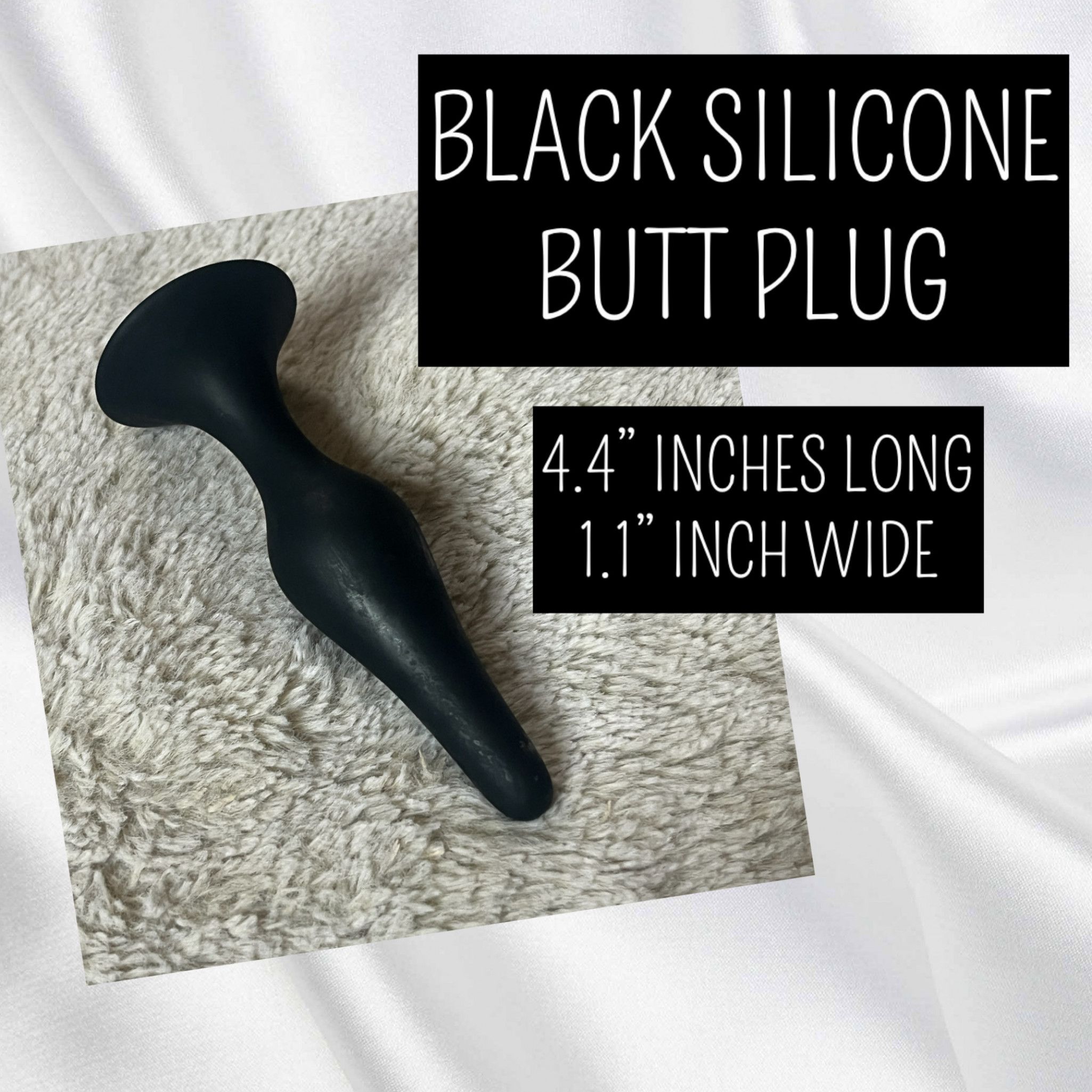 Large Black Silicone Buttplug