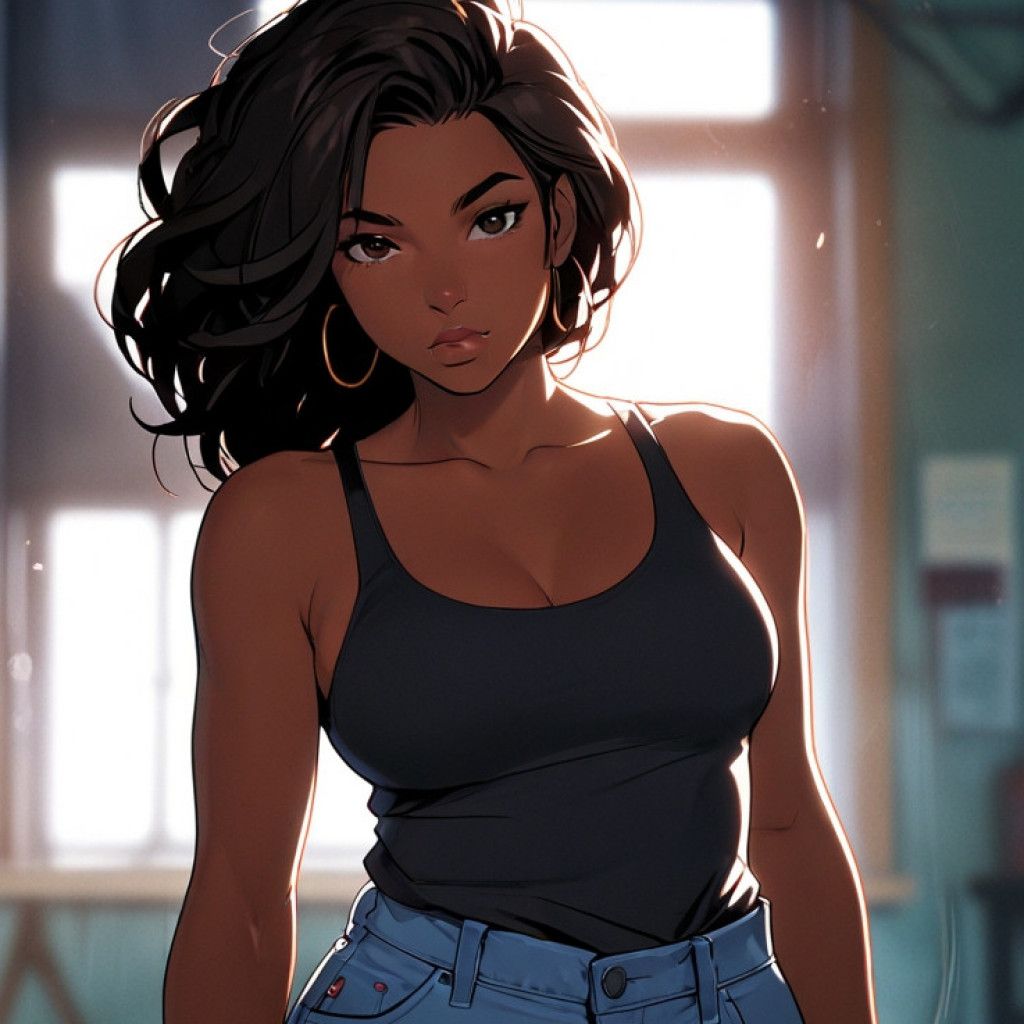 EBONY MECHANIC GIRLS FUTURISTIC URBAN FANTASY