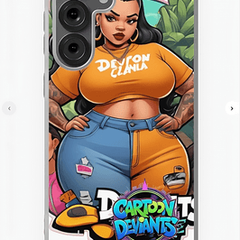 Cartoon Deviants Thick tropical phone case