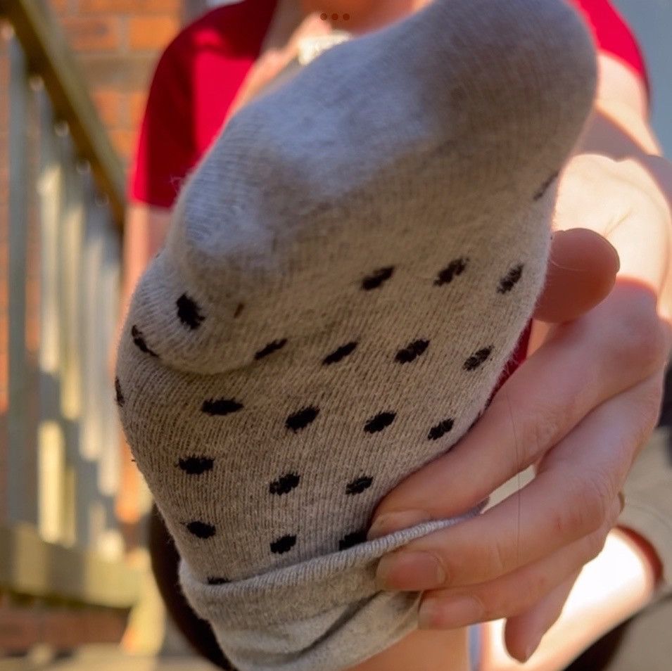 Grey Ankle Sock Peel