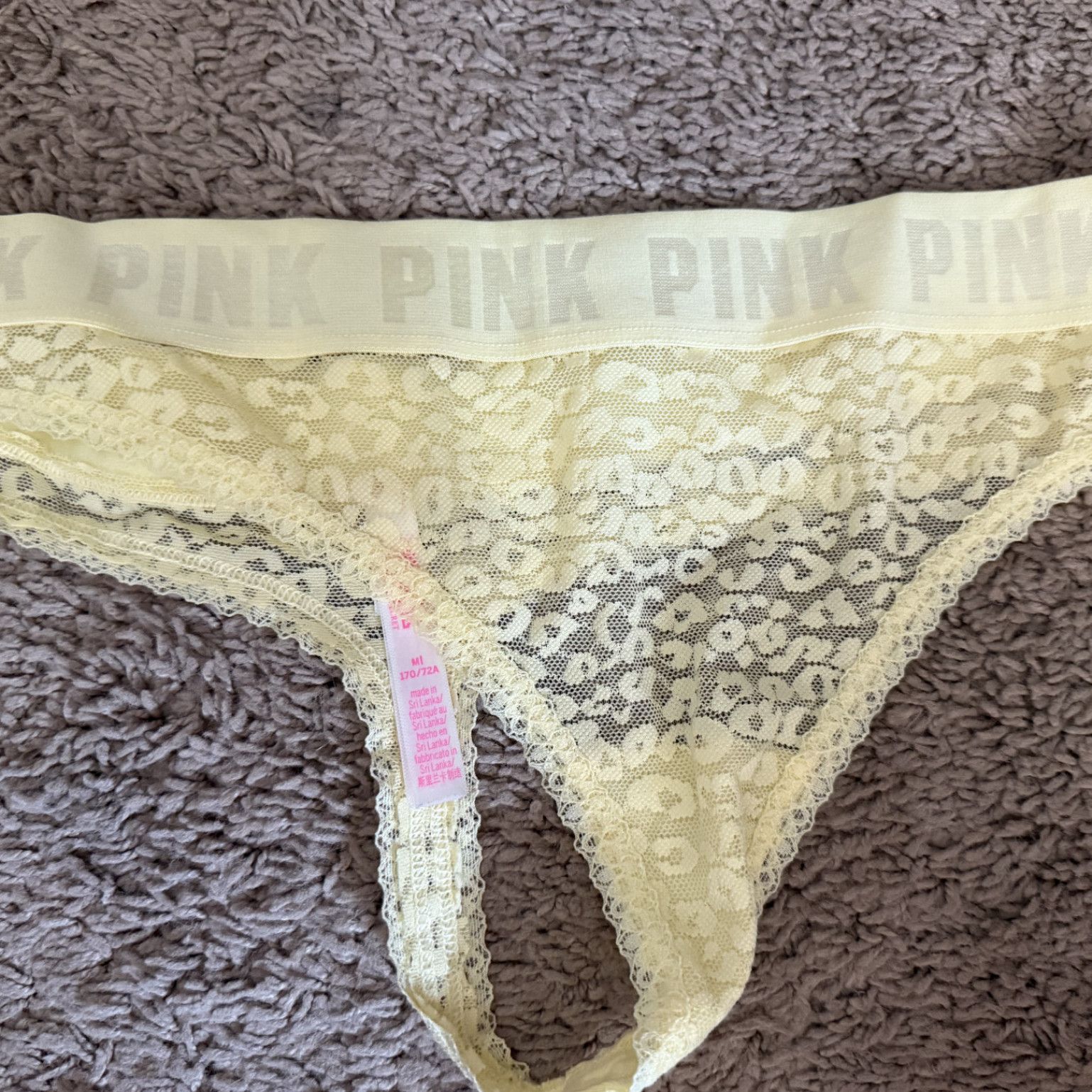 Yellow VS pink brand panties