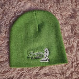 WORN BRITNEY AMBER GREEN BEANIE
