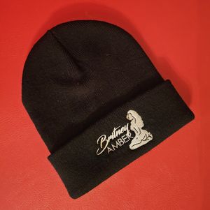 WORN BRITNEY AMBER BLACK BEANIE