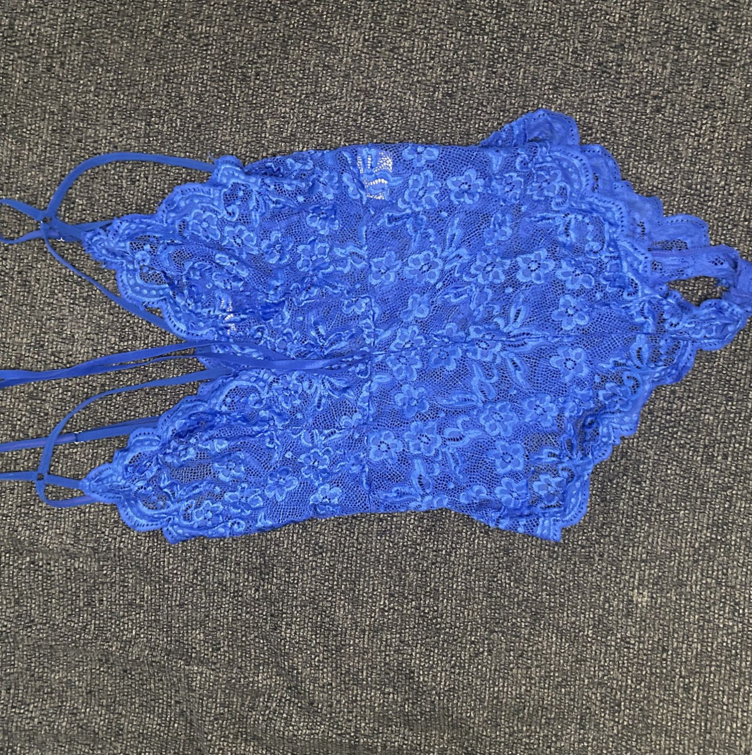 Blue Crotchless One Piece