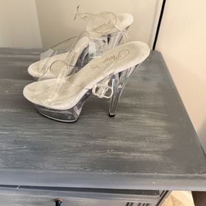 Clear heels