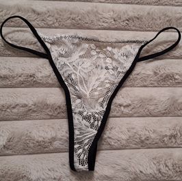 White Lace Thong