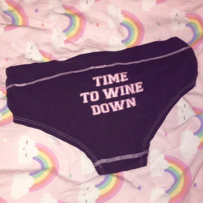 Black and pink panties