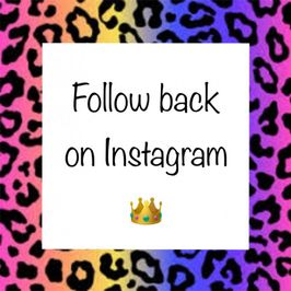 Follow back on Instagram