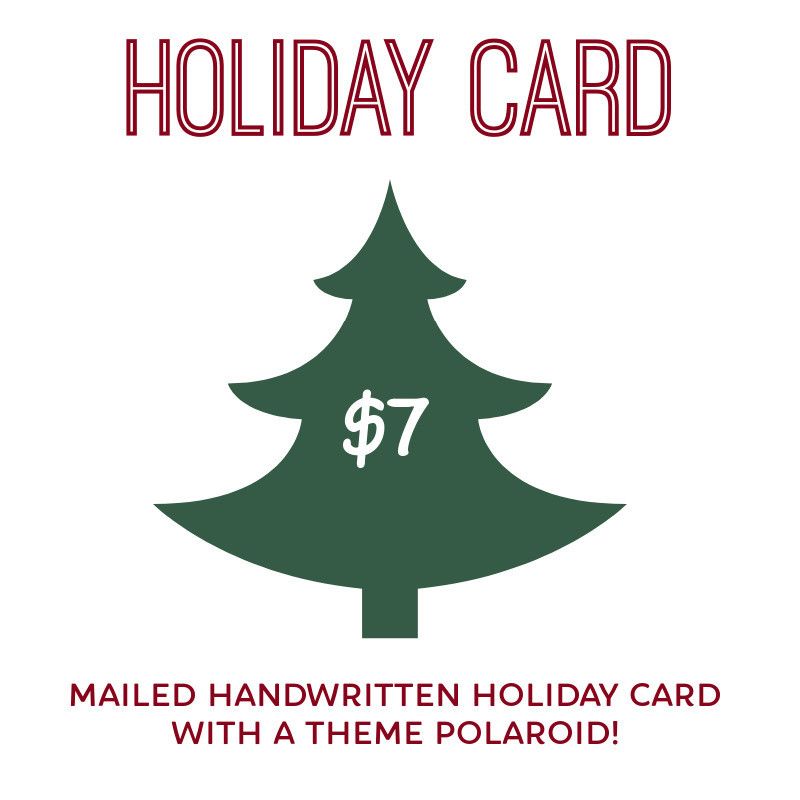 Mailed Holiday Card with Polaroid