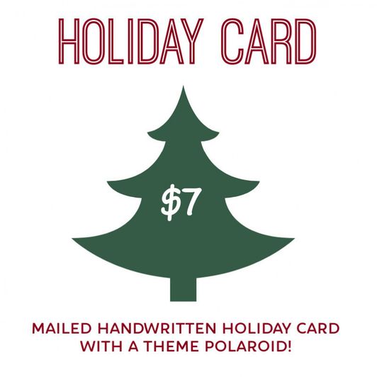 Mailed Holiday Card with Polaroid