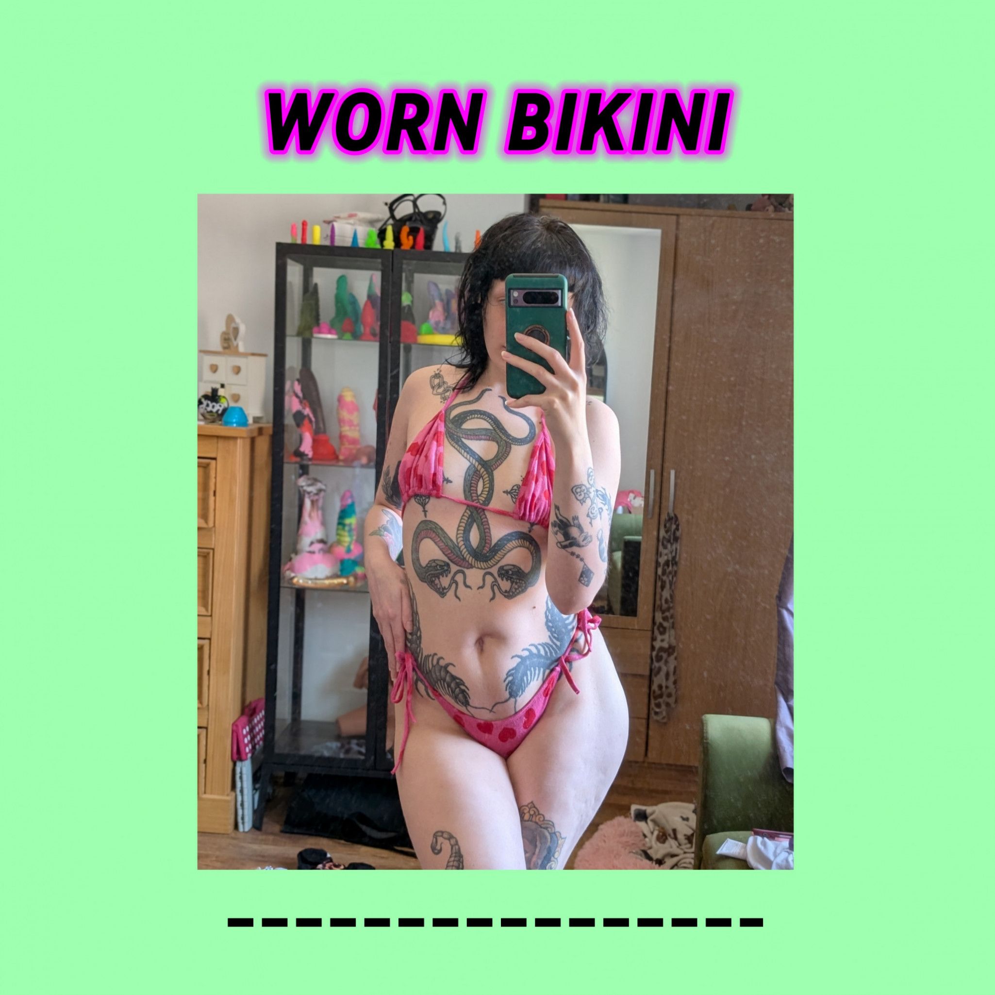 WORN PINK BIKINI