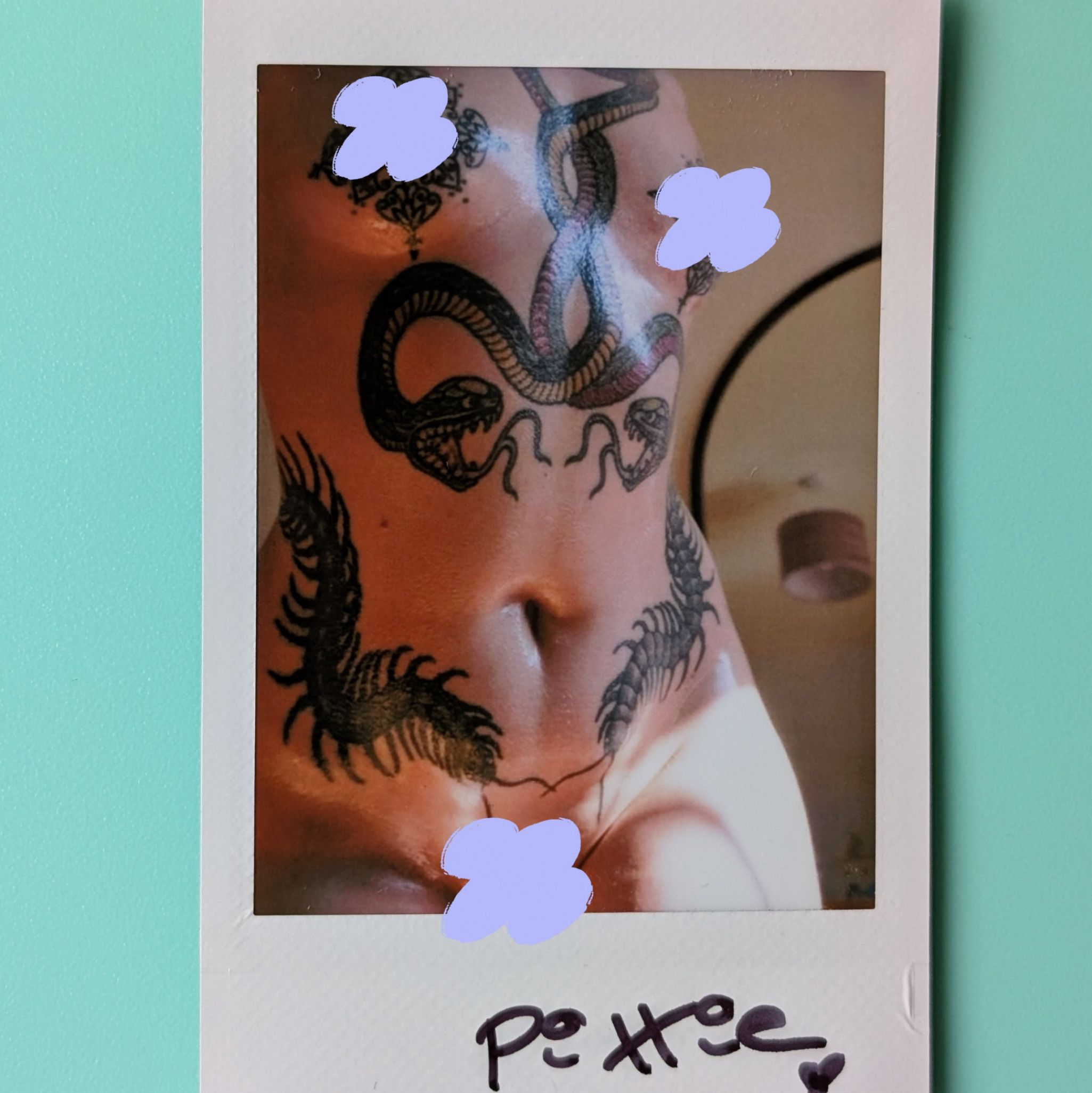 Signed oiled up Polaroid 2