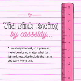 Personalized dick or cum rating
