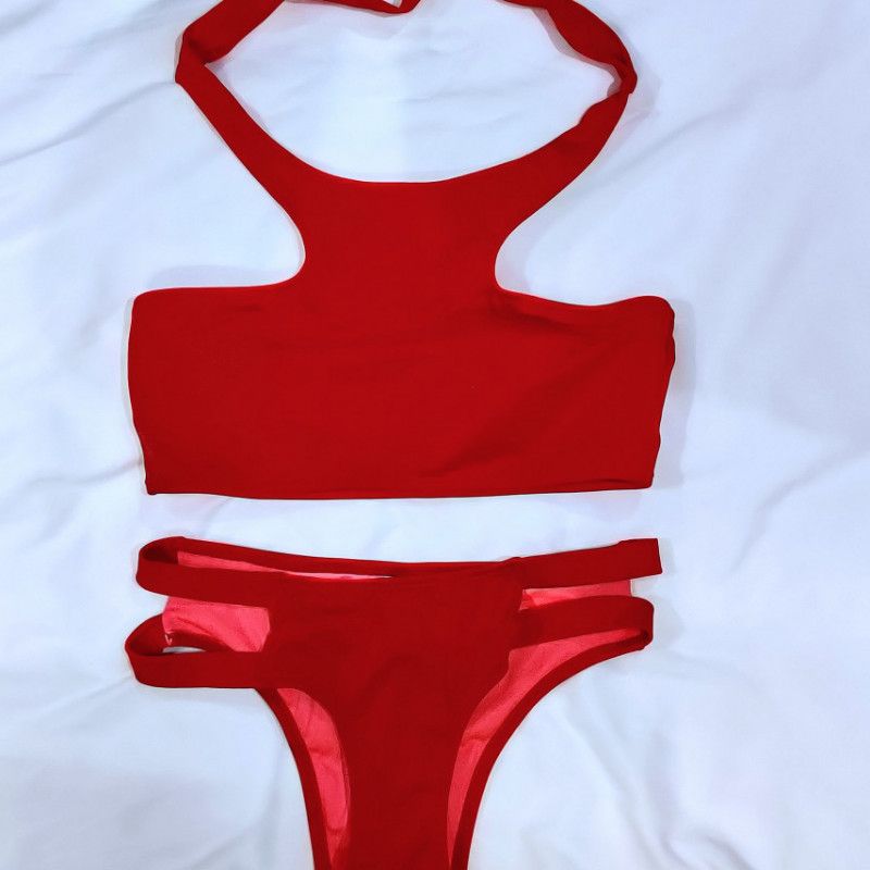 Hazel Moore worn red bikini