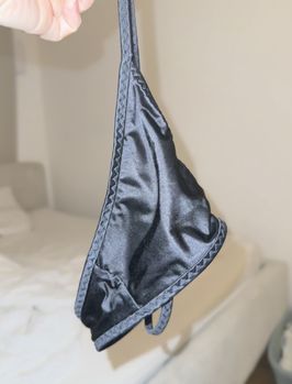 Let me be your lover black satin string