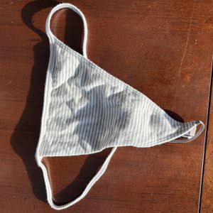 Purple stripe cotton string thong