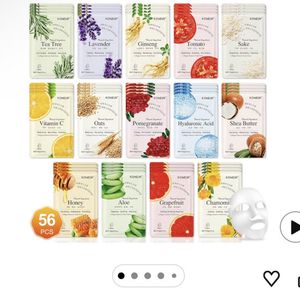 56 Pack Sheet Face Masks