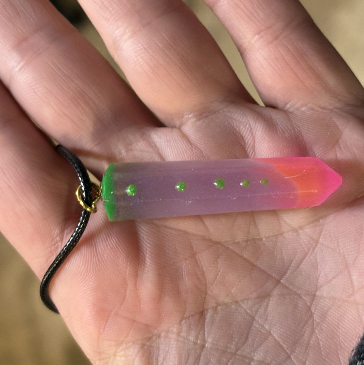 Beautiful handmade glowing pendant