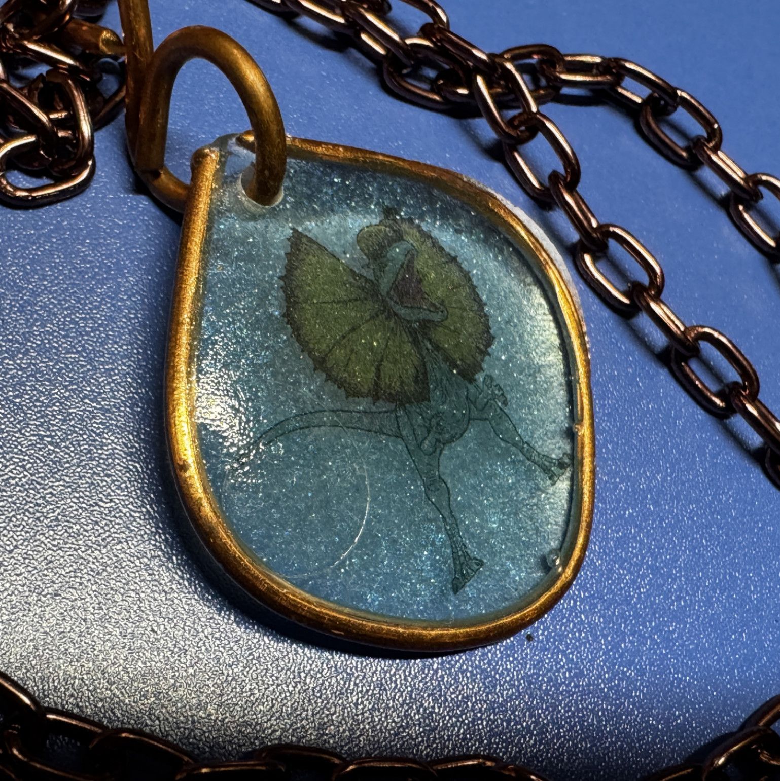 Handmade dinosaur necklace