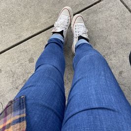 Worn White Converse