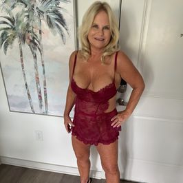 Dark red babydoll with cute open back with bow
