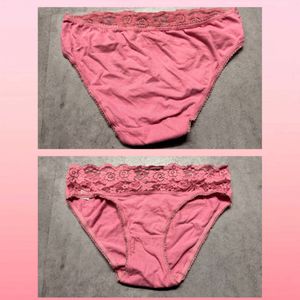 PINK LACE BRIEF PANTIES