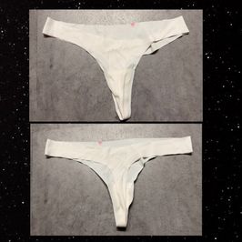 WHITE SEAMLESS THONG