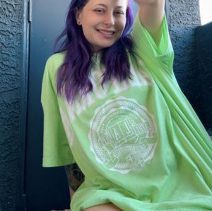 Green oversized t