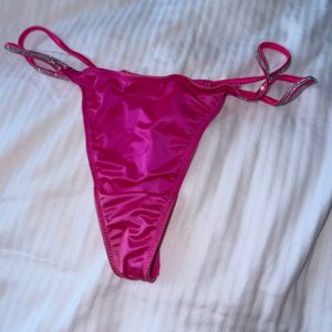 raspberrycolored satin panties