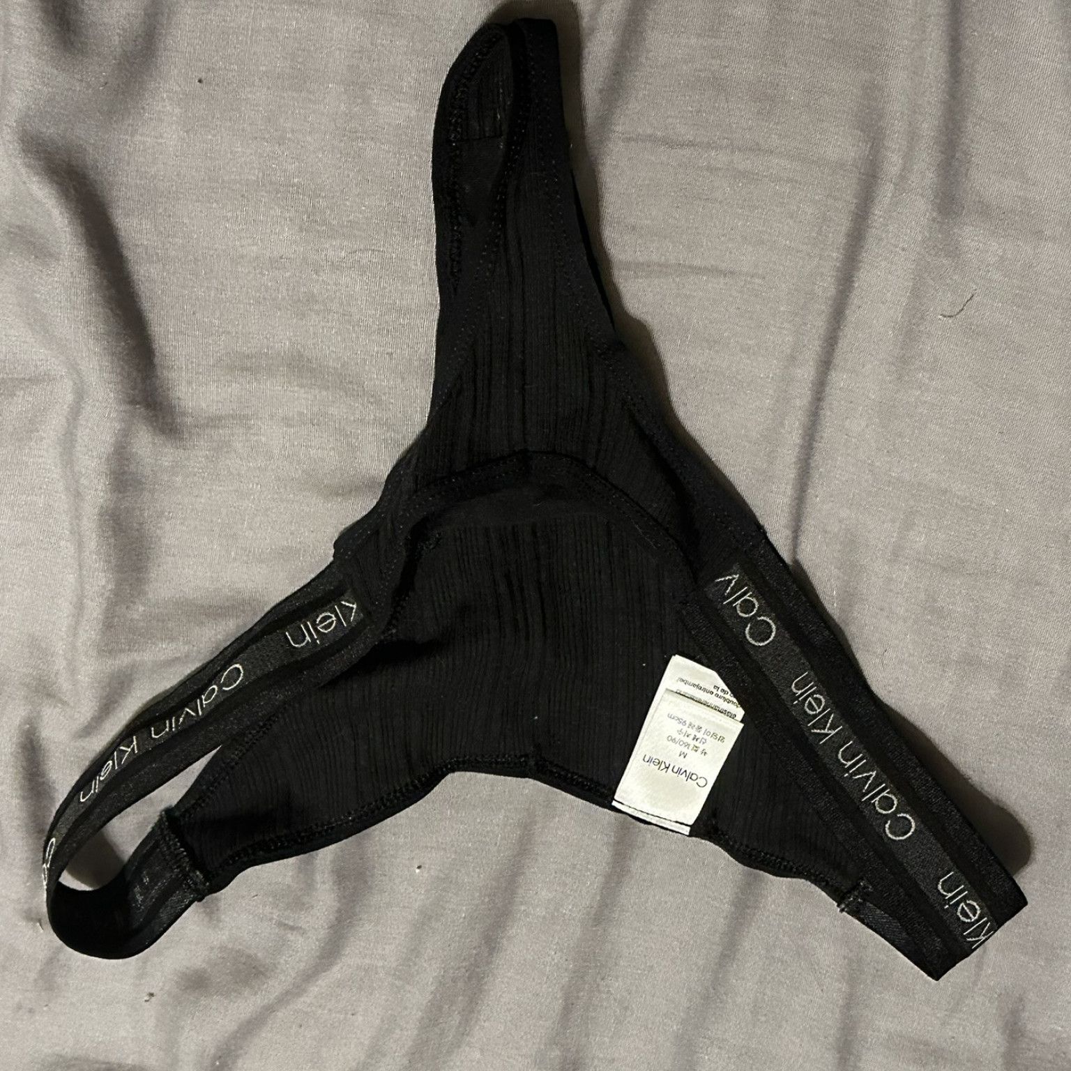 Black Calvin klein thong