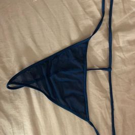 BBW Navy Thong Worn