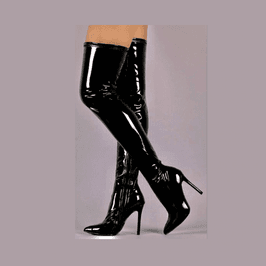Latex boots