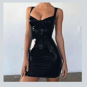 Mini vestido de latex