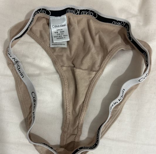 Beige Calvin Klein Thong