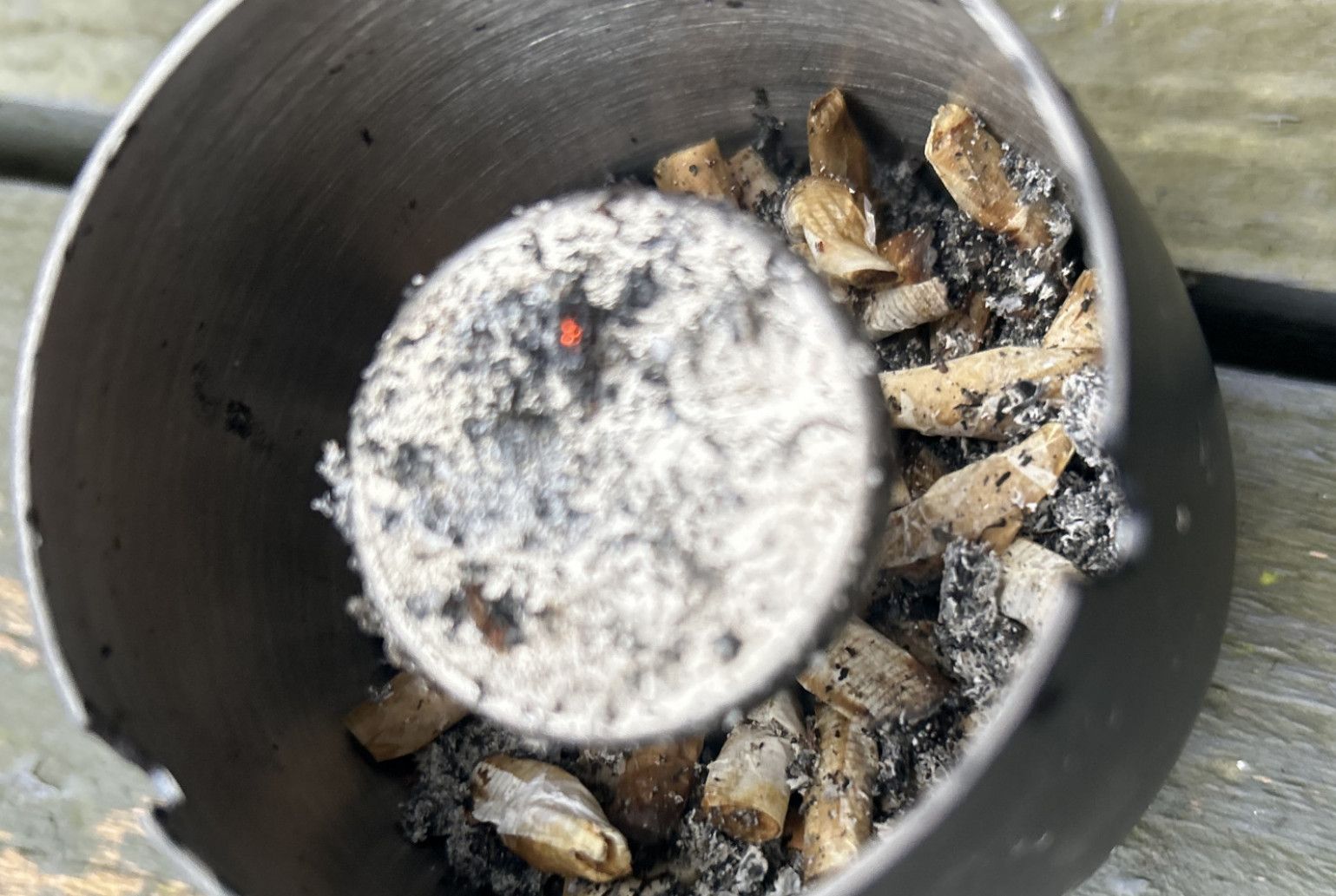 Cigarette butts and ash’s