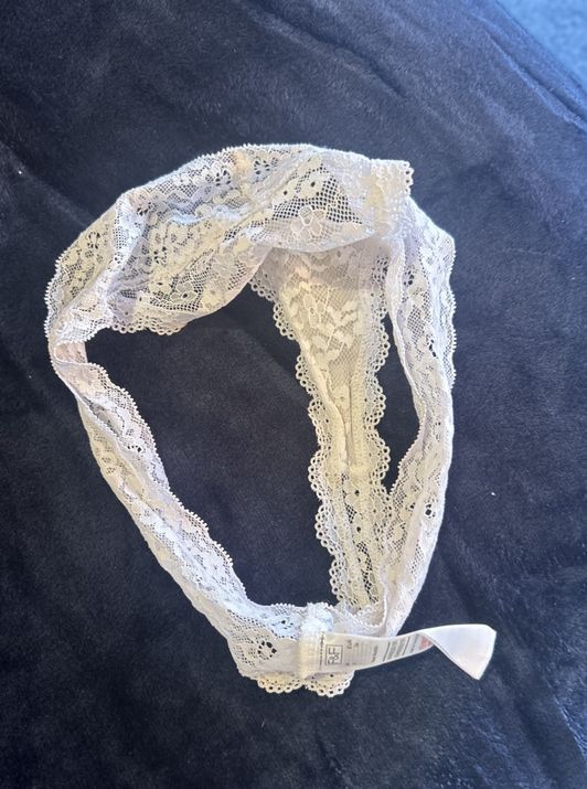Dirty White Lace Thong