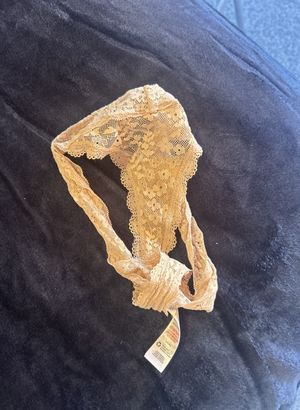 Dirty Beige Lace Thong
