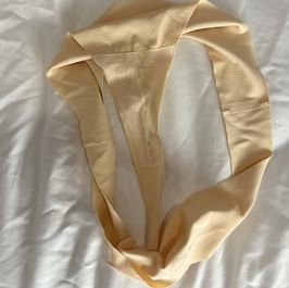 Beige Colored Microfiber Thong