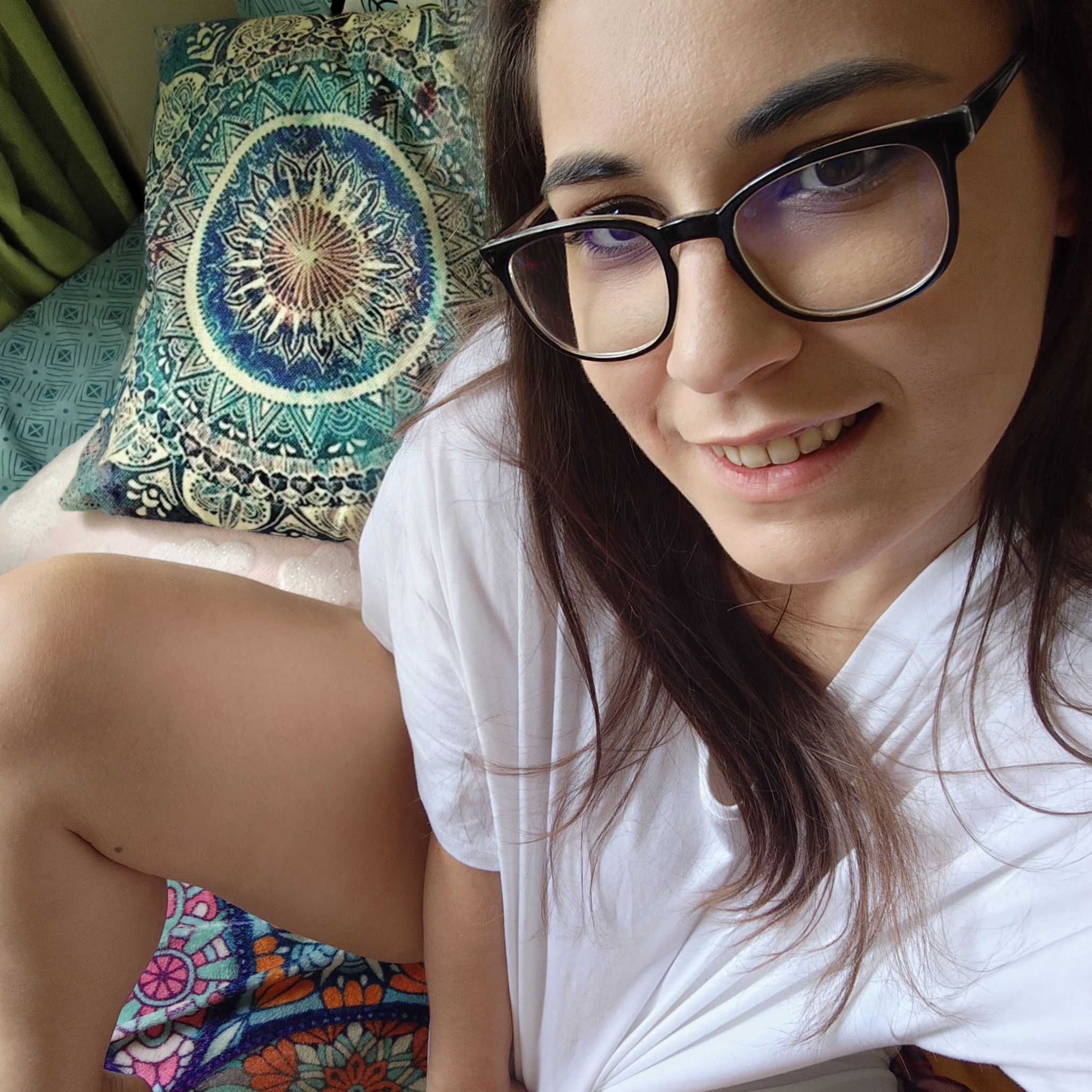 Sexy photo shoot in a big white tshirt