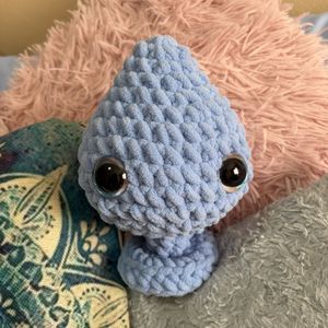 Medium size plug crochet plushy handmade