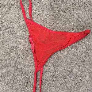Red gstring thong