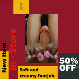 Soft and creamy footjob