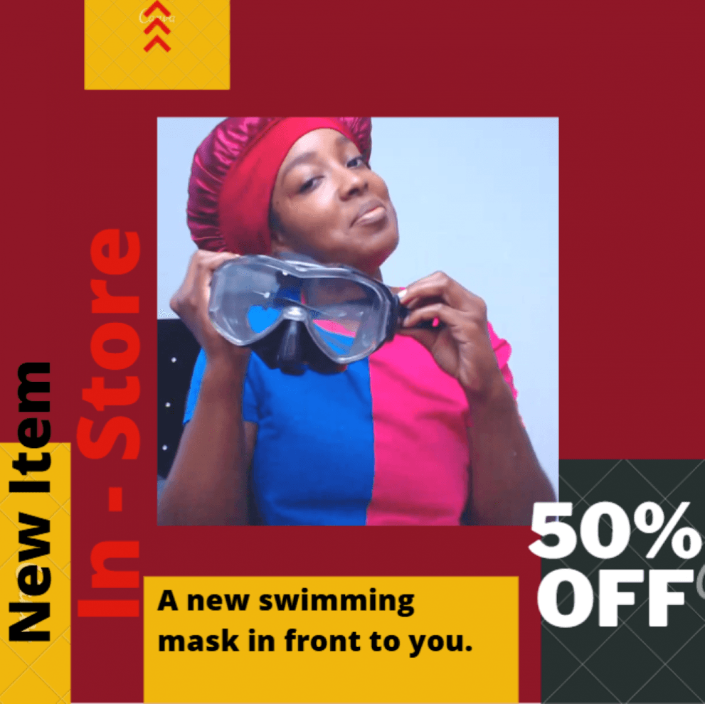 A new swimming mask in front to you