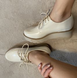 Shiny platform shoes