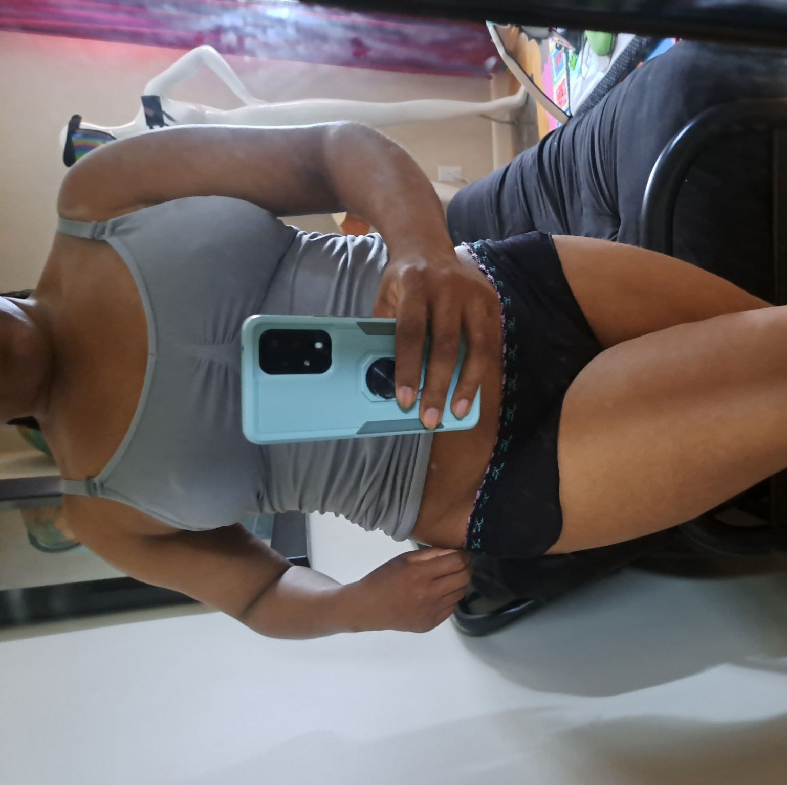 Black Nylon Boyshorts