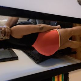 Sexy Red And Rainbow Booty Shorts