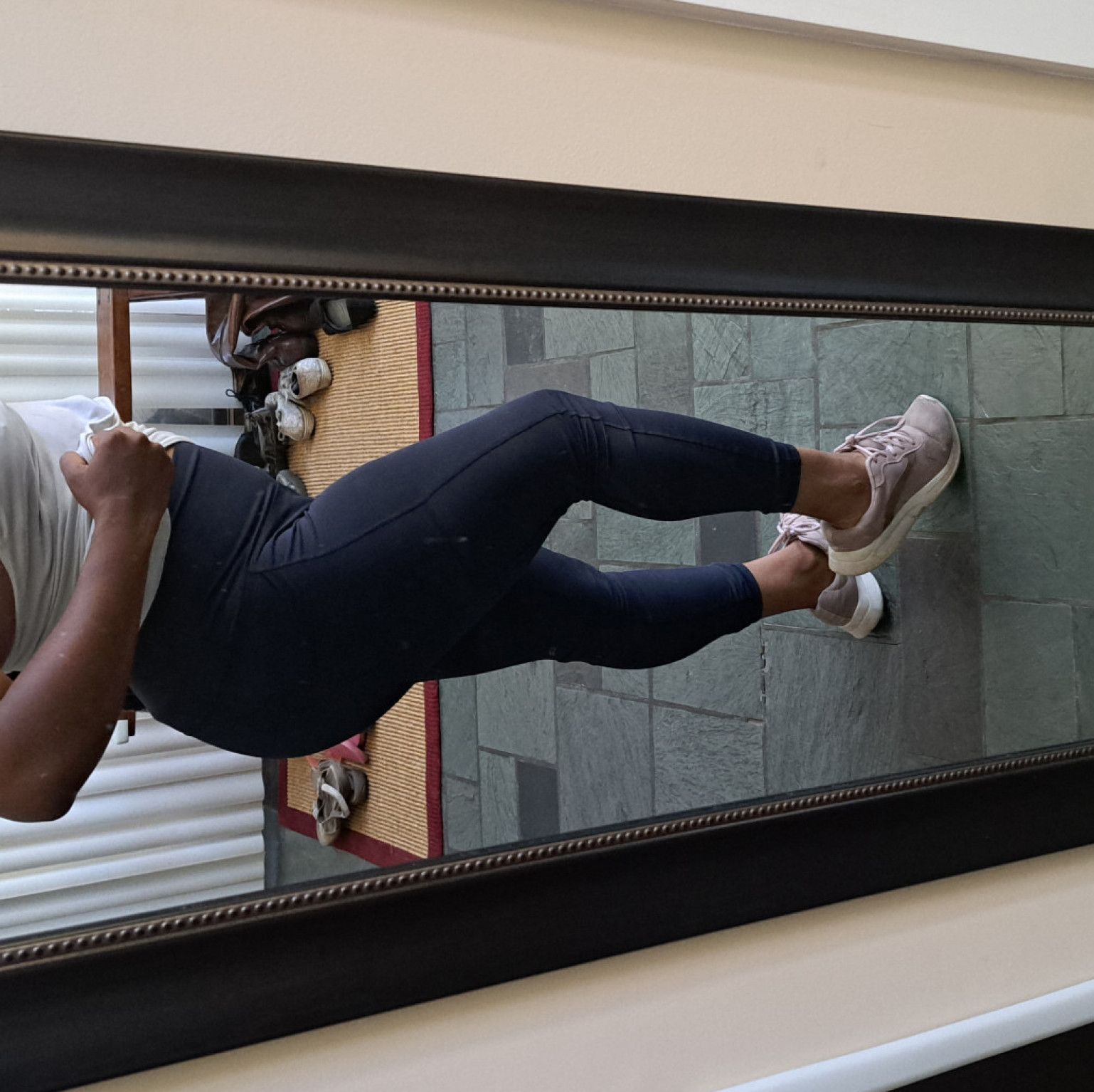 Navy Blue Reebocks Leggings