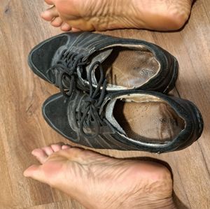 Suede And Leather Black Sneakers  Leather Insoles!