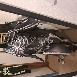 Spandex Skeleton Bodysuit  Full Length!